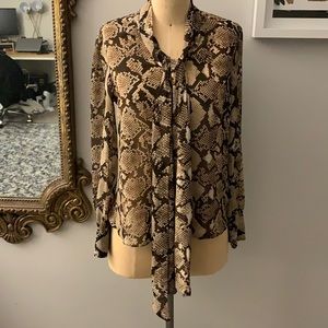Altuzarra for Target Brown Snakeskin Tie Top